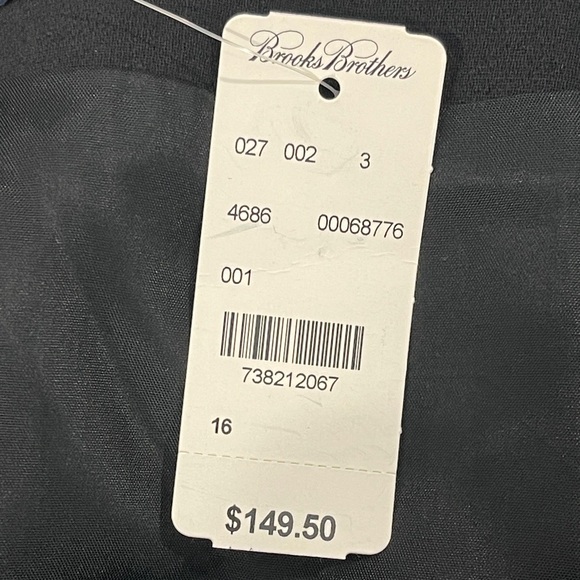 NWT Brooks Brothers Black Wool Blend Skirt Womens Size 16 Button Up - Picture 4 of 9